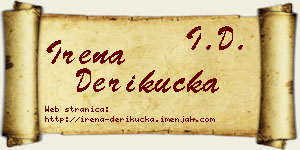 Irena Derikučka vizit kartica